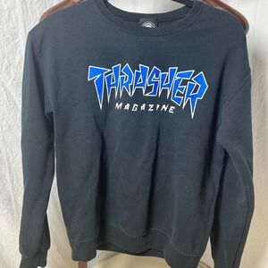 Thrasher small men's Jagged‎ Logo Black Crewneck Sweatshirt Adult hoodie unisex
